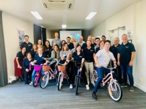 O'Brien team participating in Bikes for Tykes charity event